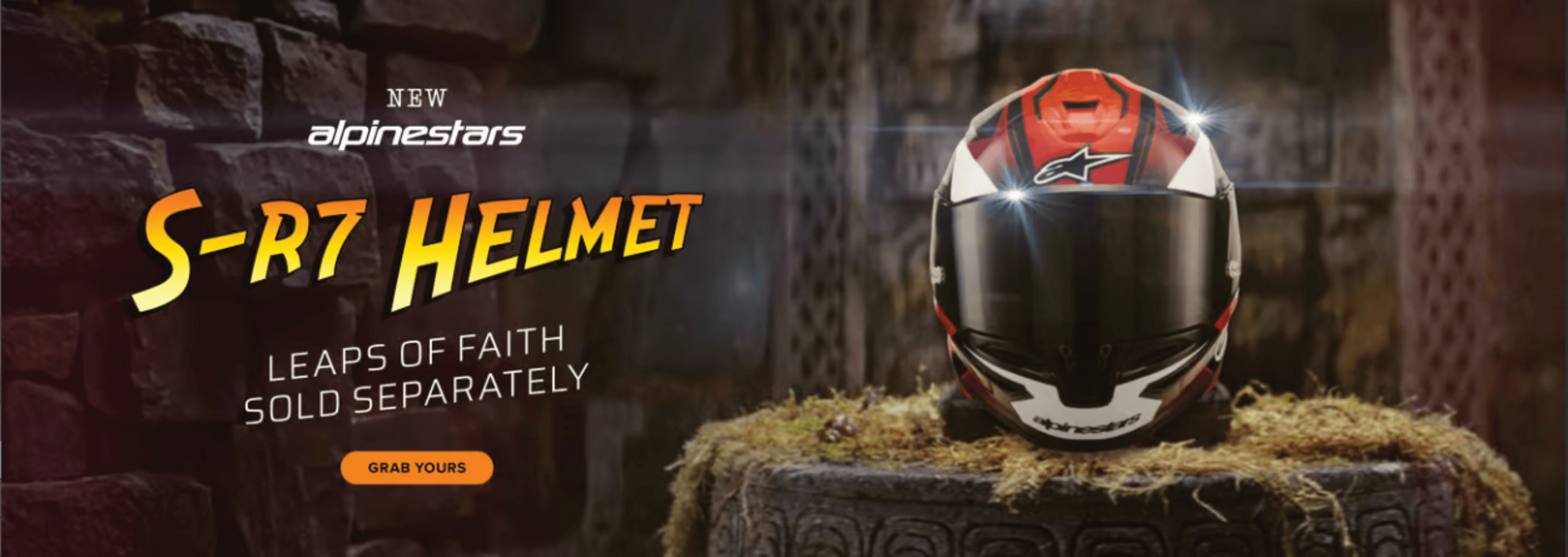 Featured motorcycle gear promotional artwork